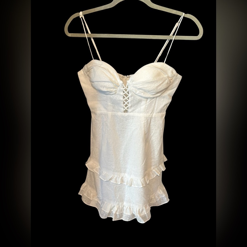 White Ruffle Dress